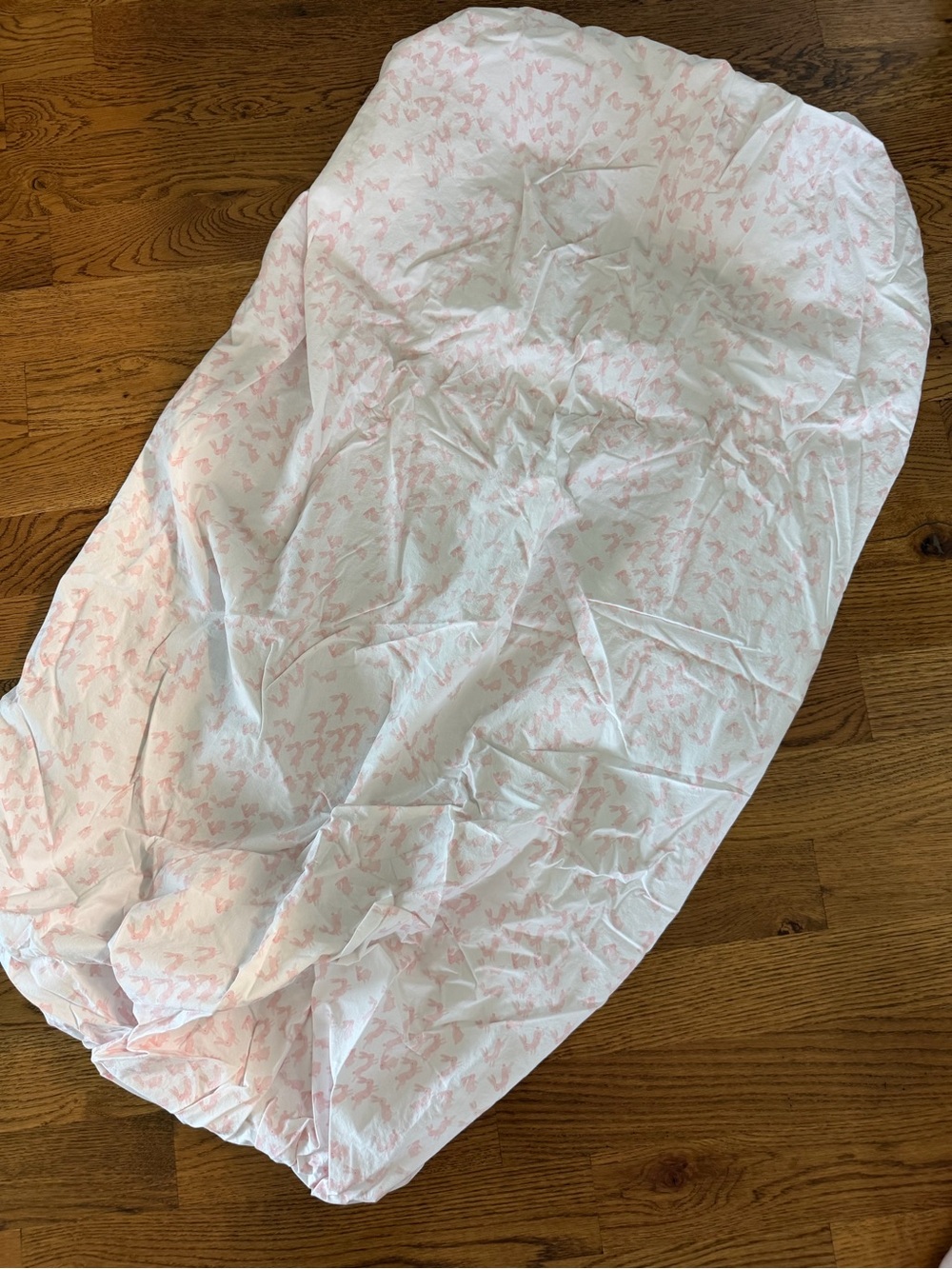 Pottery Barn Kids Pink Bunny Crib Sheet | 27.5x52